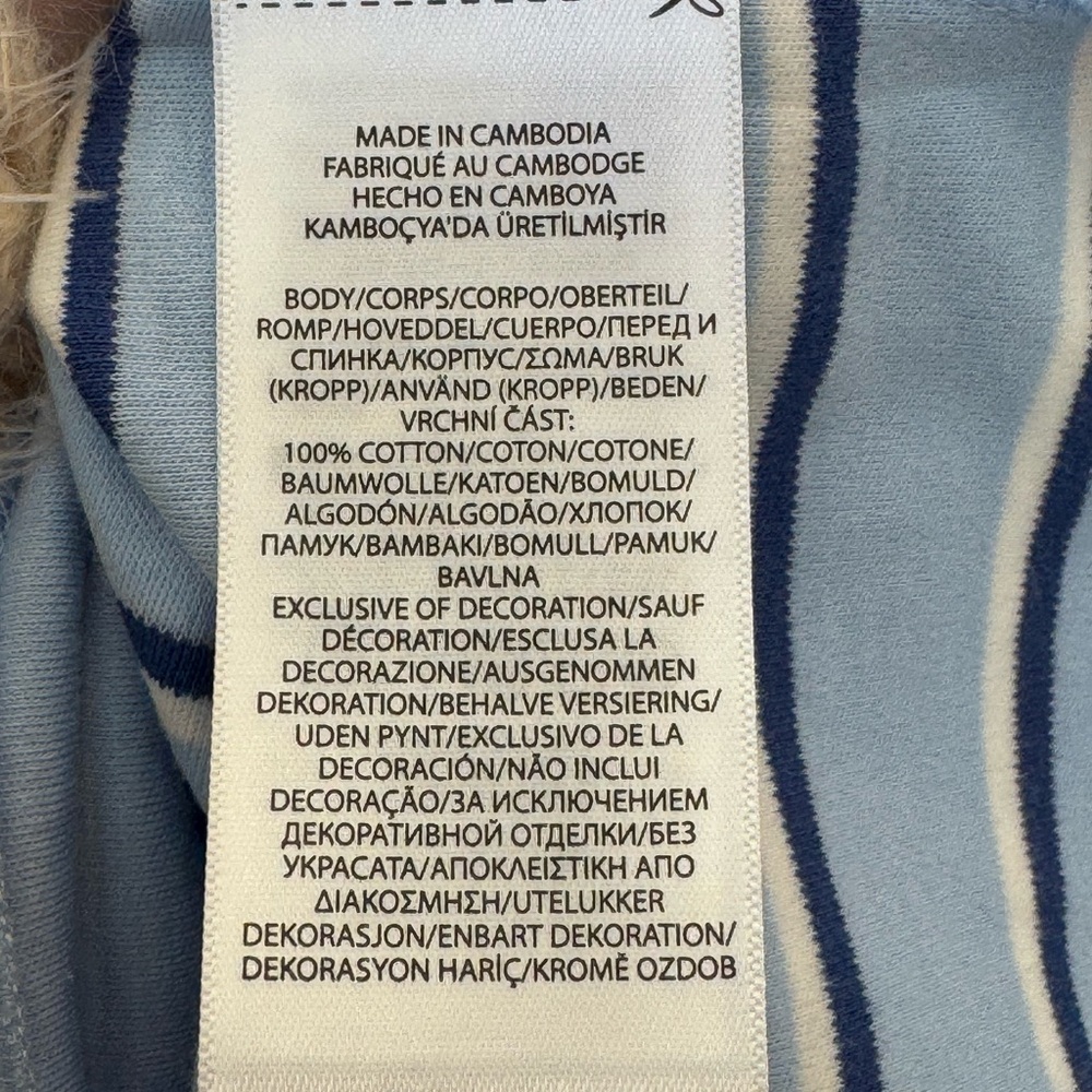 Polo Ralph Lauren classic fit soft Light Blue Striped polo shirt men’s medium - Picture 7 of 7